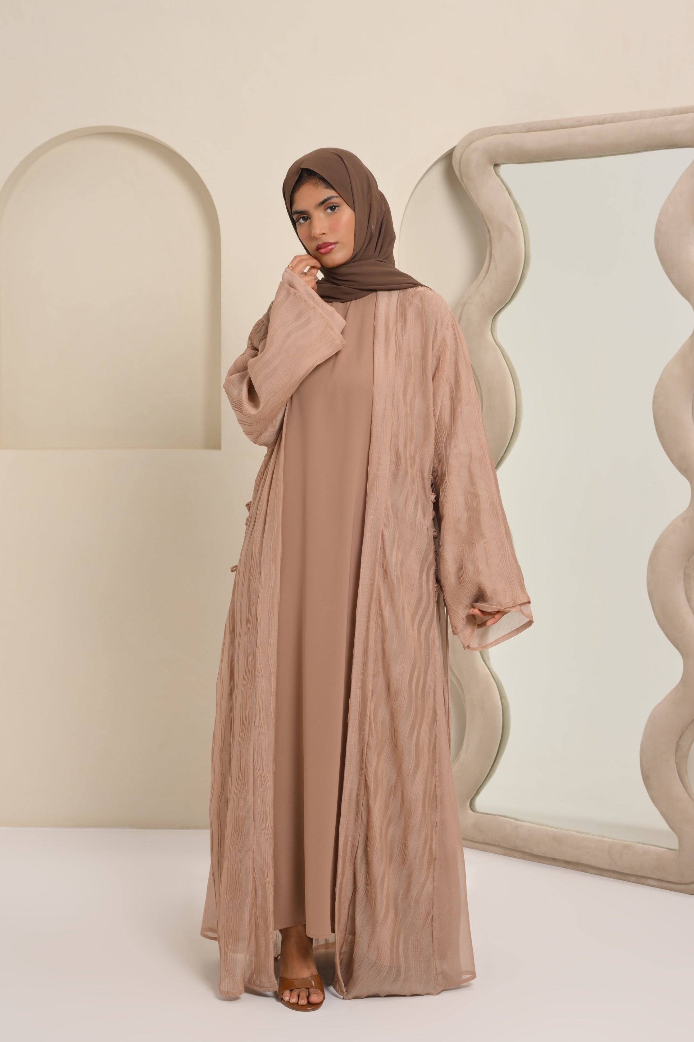 Elegant Beige Abaya