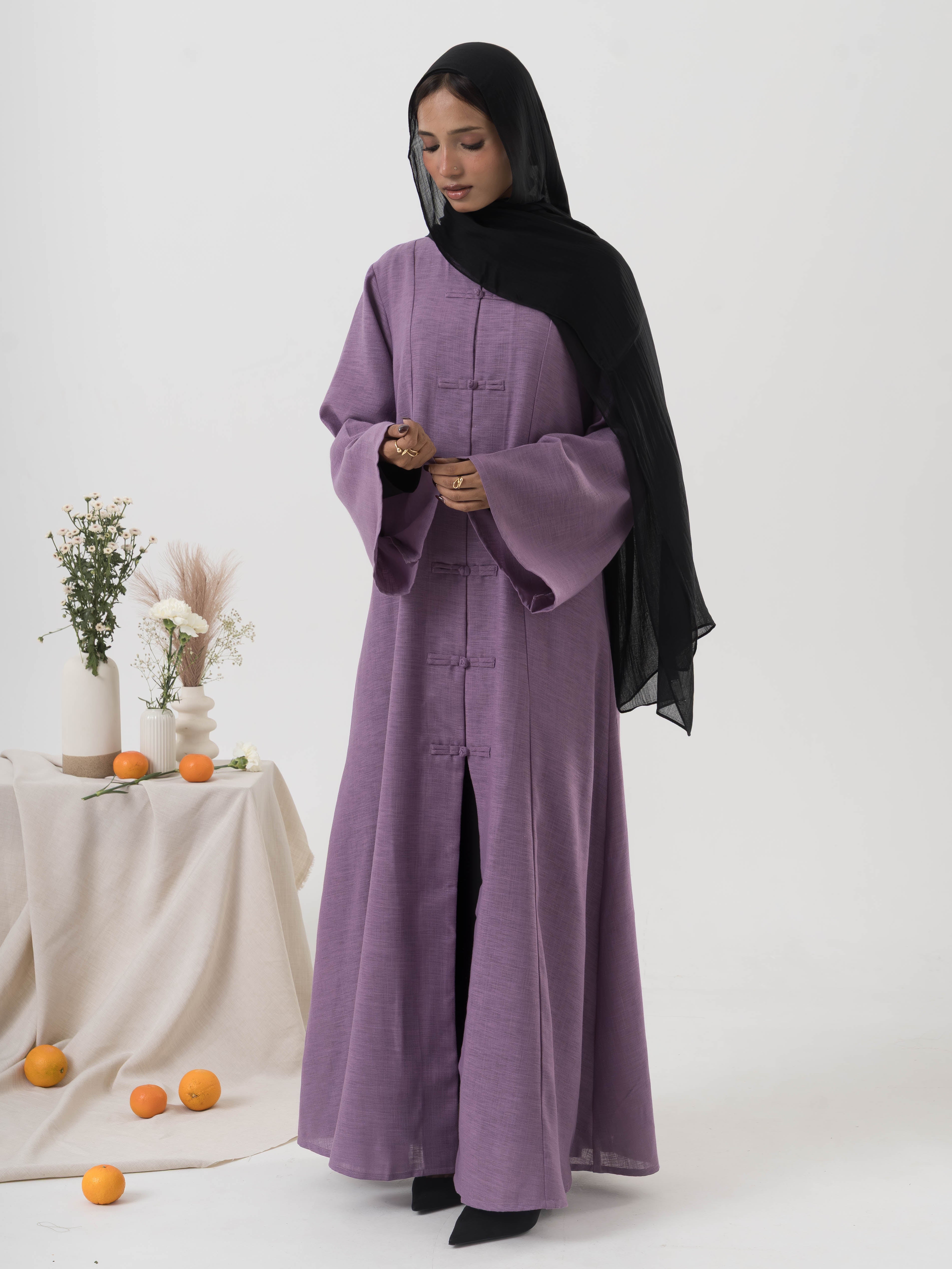 Linen Blend Abaya