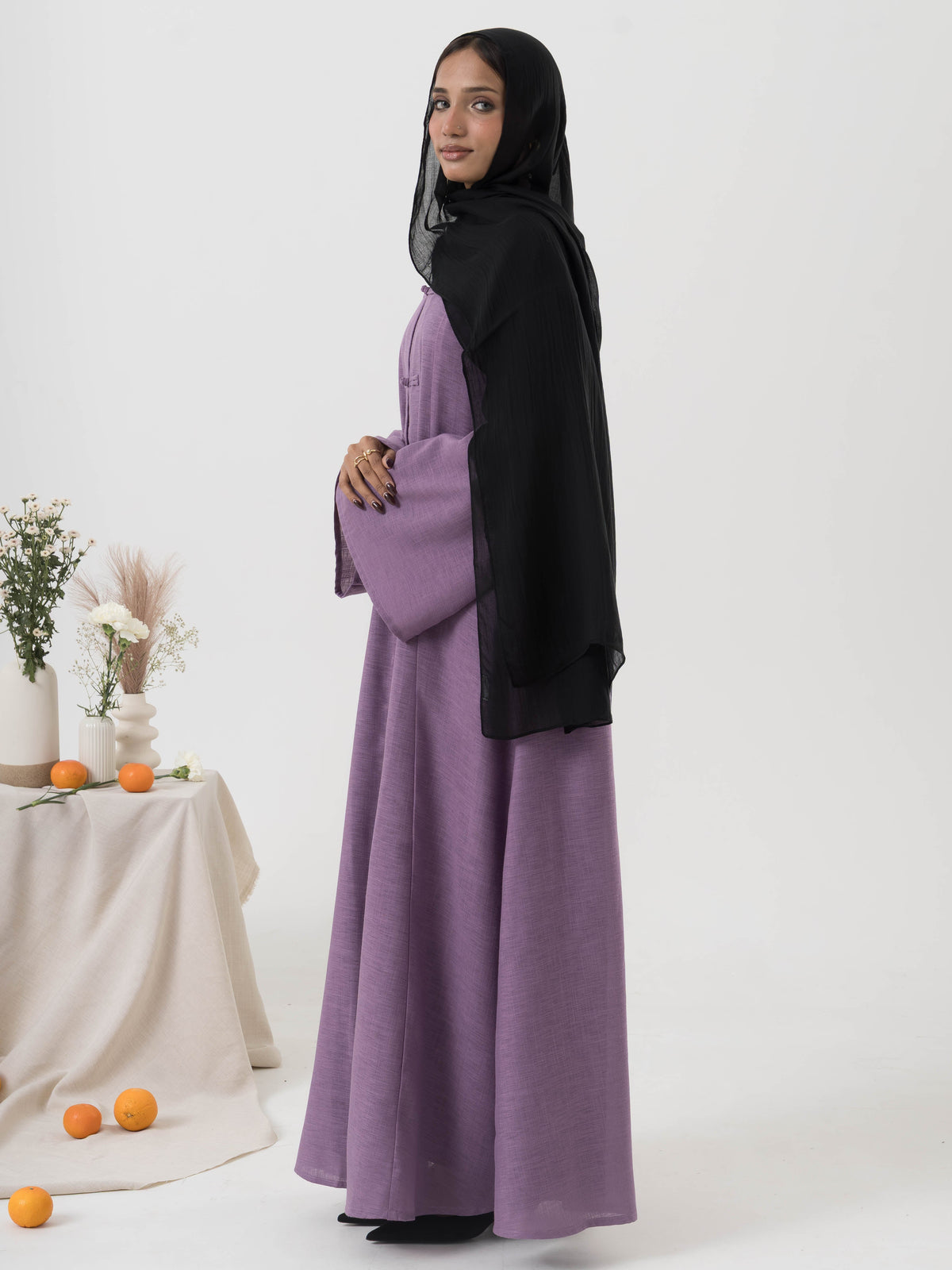 Linen Blend Abaya