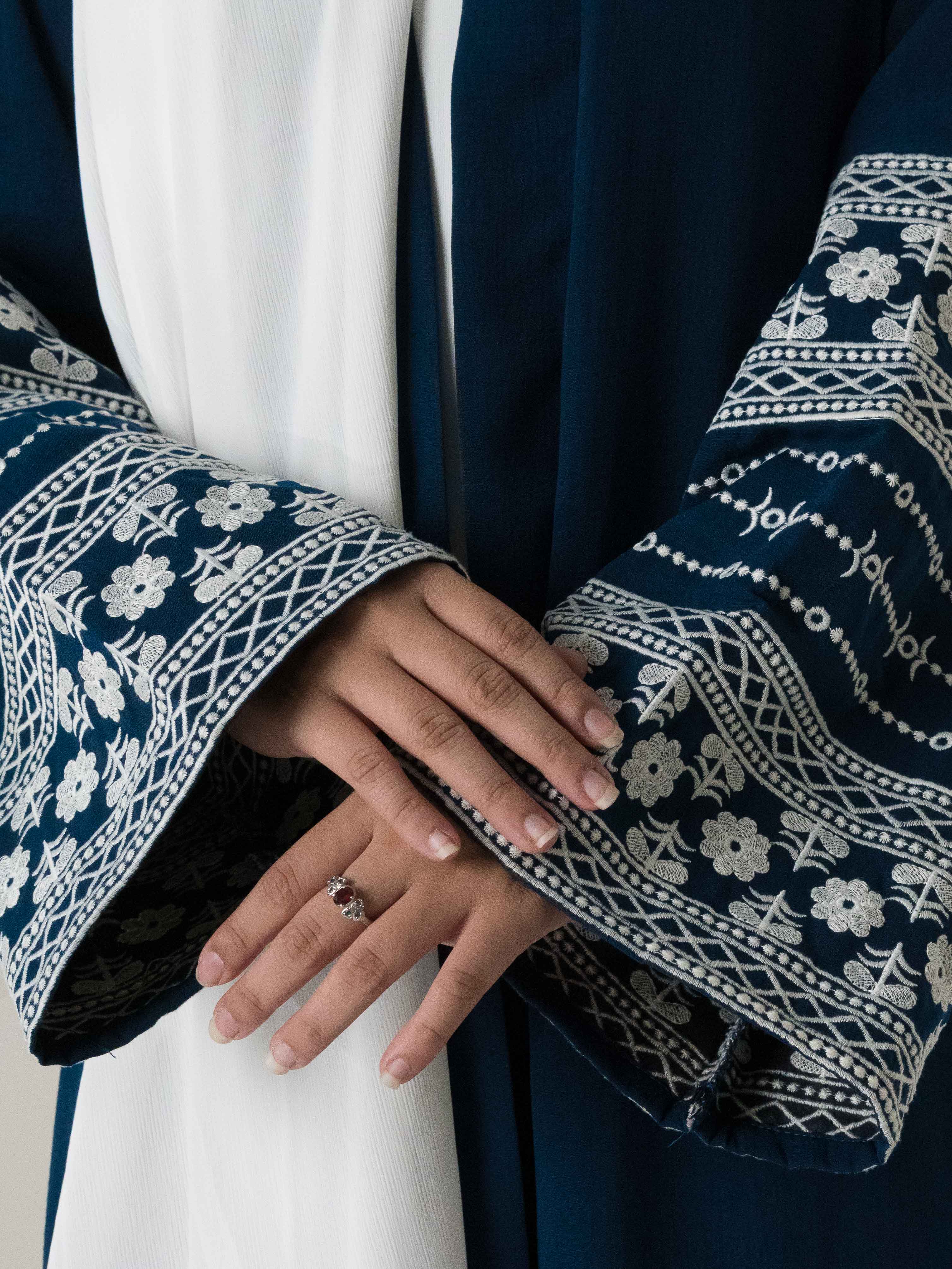 Satin Sleeve Abaya