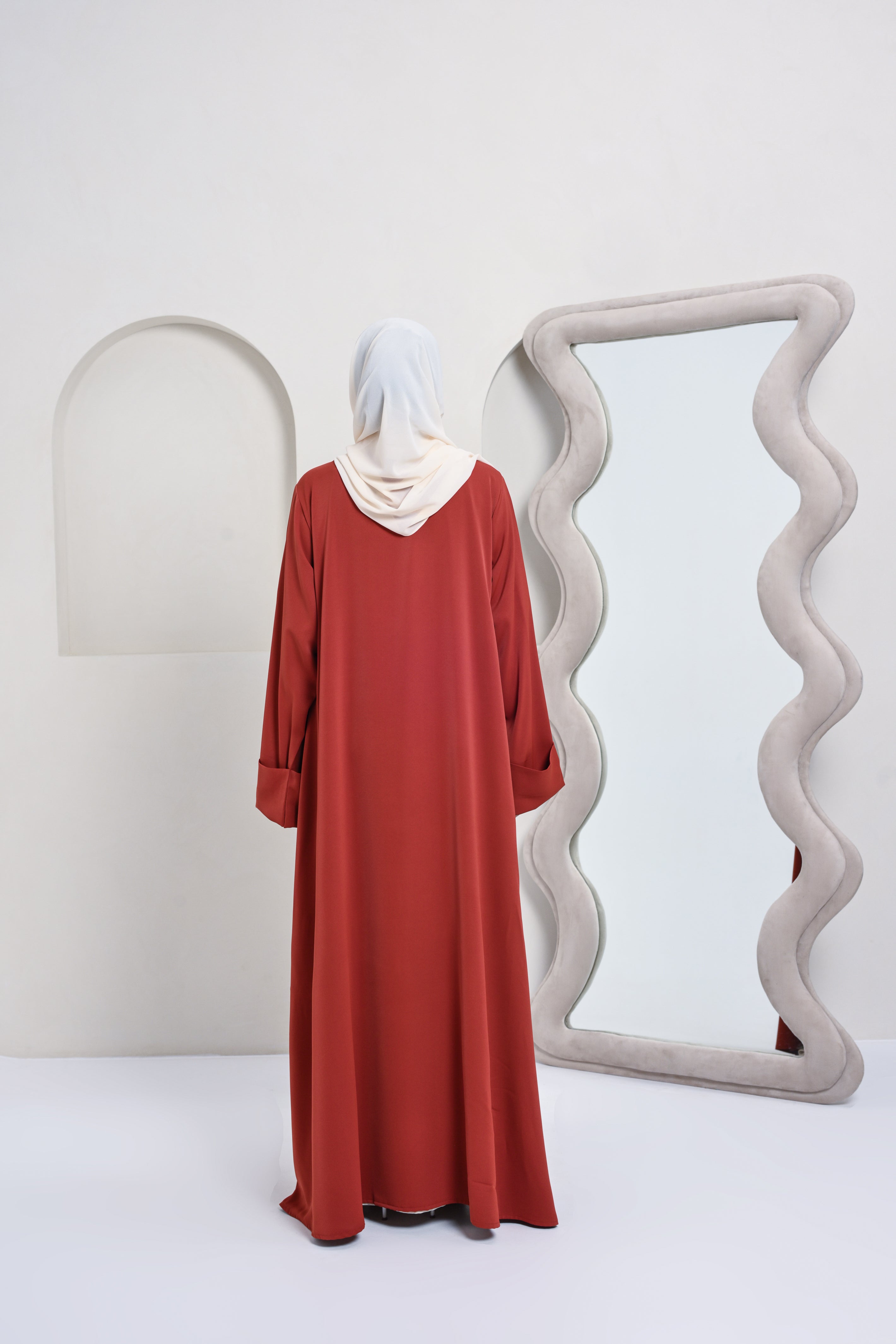 Contrast Trim Abaya